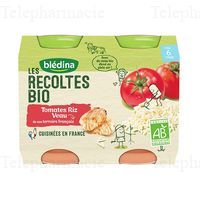 BLEDINA RECOL BIO TOMATE RIZ VEAU 2X200g