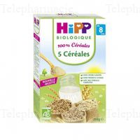 HIPP 5 CEREALES 8M 250GR