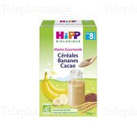 HIPP CEREALES BANANES CACAO 8M 250GR