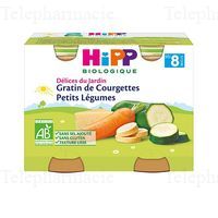 HIPP DDJ GRAT DE COURG PETITS LEG 6M 2X190GR