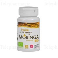 NATURAL NUTRITION Huile de Graines de Moringa Oleifera Bio 30 capsules