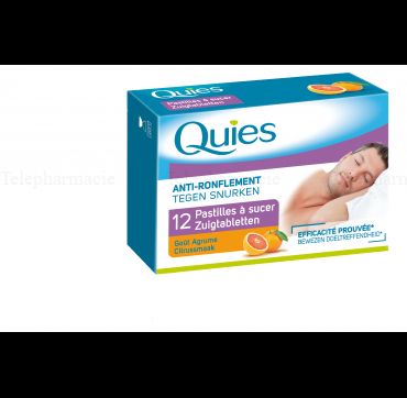 QUIES Anti-ronflement pastilles agrumes boite de 12