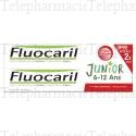 Junior dentifrice 6-12 ans gel fruits rouges 2x75ml