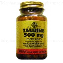 Taurine 500mg 50 gélules végétales