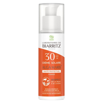 LDB ALGAMARIS - Creme solaire bio visage SPF30+ 50ml