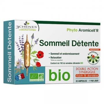 LES 3 CHENES - Phyto aromicell R sommeil détente bio 20 ampoules