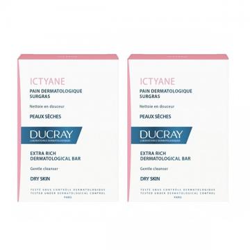 DUCRAY - ICTYANE  pain dermatologique surgras lot de 2 x 100g