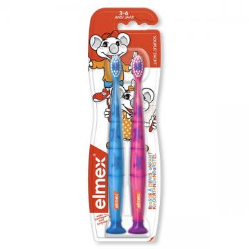 ELMEX - Brosse a dents souple enfant 3-6 ans X2