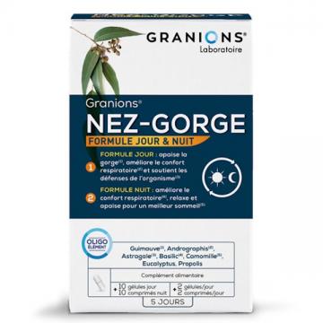 GRANIONS - Nez-gorge jour et nuit 10 gelules + 10 comprimes