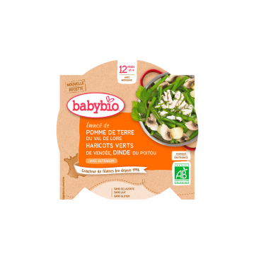 BABYBIO - PLAT pomme de terre haricots verts dinde 230g