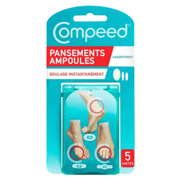 COMPEED - Assortiment pansements ampoules boite de 5