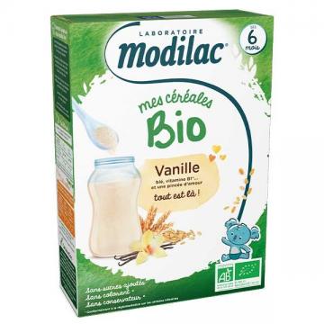 MODILAC - Mes céréales bio dès 6 mois vanille 250g