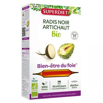 SUPER DIET - Radis noir artichaut bio 20 ampoules