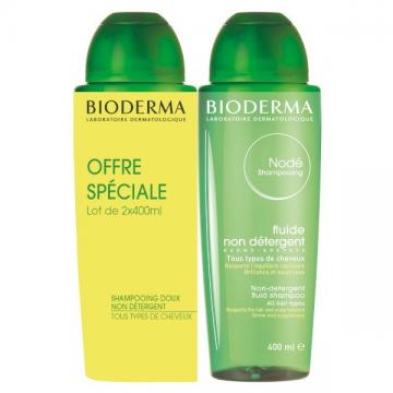 BIODERMA NODE - Shampoing fluide non detergent et doux 400ml Lot de 2