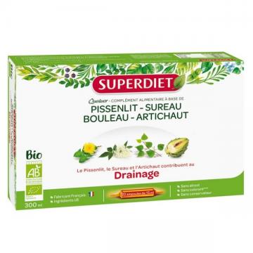 SUPER DIET - QUATUOR DRAINAGE BIO - 20 ampoules