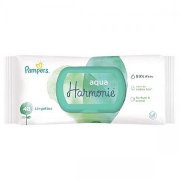 PAMPERS -  Lingettes aqua harmonie 48 unités