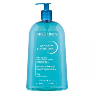 BIODERMA - Atoderm - Gel douche ultra-douceur nettoyant sans savon peaux sensibles 1l