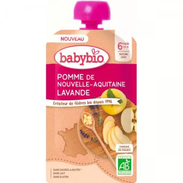 BABYBIO GOURDE GM POMME LAVANDE 120G