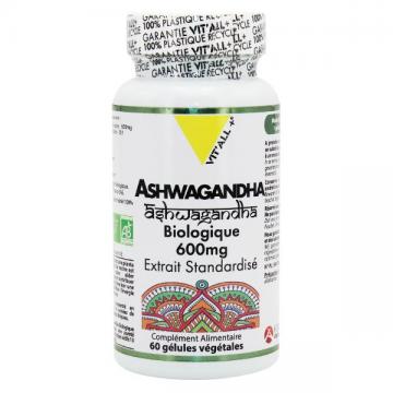 VIT ALL - ASHWAGANDHA biologique 600mg 60 gelules vegetales