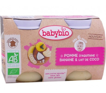 BABYBIO - Pot pomme/banane/coco 2x130G