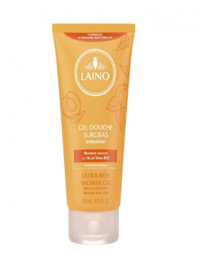 LAINO - Gel douche sugras hydratant a l'aloe vera bio abricot 200ml