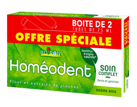 HOMEODENT - Soin complet dents et gencives lot de 2x75ml - arôme : anis