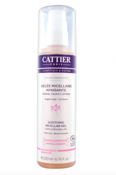 CATTIER - Nettoyant & démaquillant gelée micellaire apaisante pulpe fondante bio 200ml