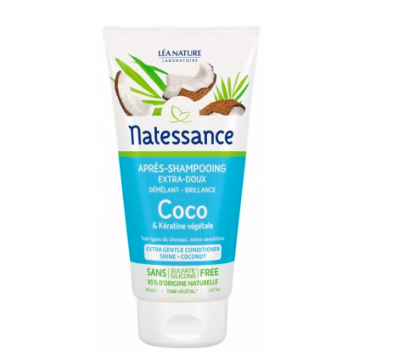 NATESSANCE - APRÈS-SHAMPOING éxtra-doux coco et kératine végétale 150ml