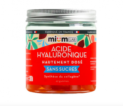MIUM LAB - Acide Hyaluronique sans sucres - Synthèse du collagène - 42 gummies