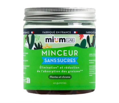MIUM LAB - Minceur sans sucres - Élimination et réduction de l'absorption des graisses 42 gummies