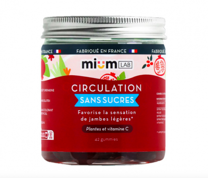 MIUM LAB - Circulation sans sucres - Favorise la sensation de jambes légères 42 gummies