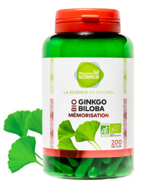 PHARMASCIENCE - Ginkgo biloba bio 200 gélules