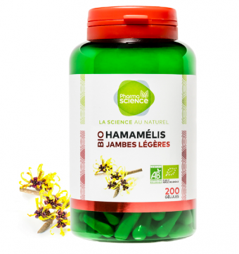 PHARMASCIENCE - Hamamélis jambes légères bio 200 gélules