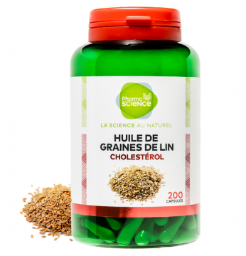 PHARMASCIENCE - Huile de graines de lin 200 capsules