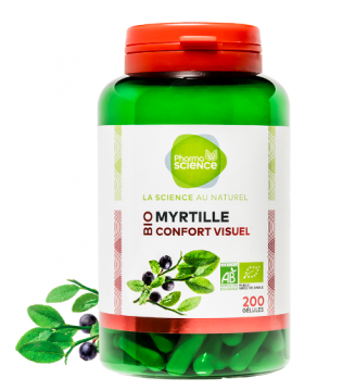 PHARMASCIENCE - Myrtille bio 200 gélules