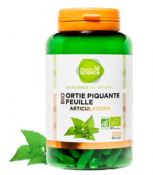 PHARMASCIENCE - Ortie feuille piquante bio articulation  200 gélules