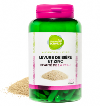 PHARMASCIENCE - Levure de bière et zinc 200 gélules