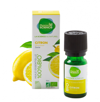 PHARMASCIENCE - Huile essentielle - Citron bio 10ml