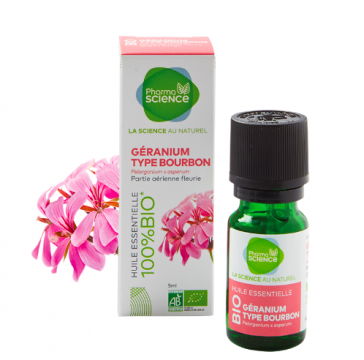 PHARMASCIENCE - Huile essentielle - Géranium type bourbon 5ml