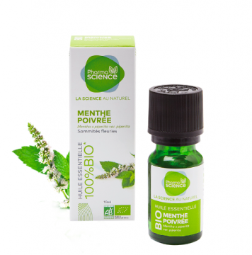 PHARMASCIENCE - Huile essentielle - Menthe poivrée bio 10ml