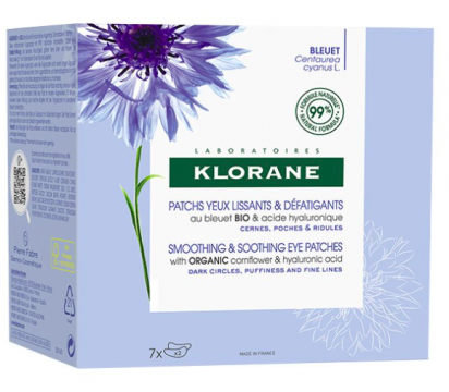 KLORANE - Bleuet patchs lissants défatiguants éxpress 7 unités