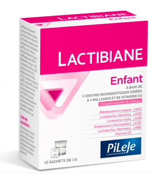 PILEJE - Lactibiane enfant 10 sachets de 1g