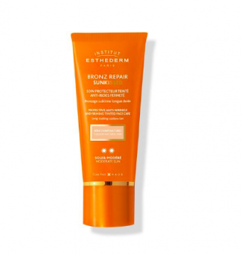 INSTITUT ESTHEDERM - BRONZ REPAIR SUNKISSED - Soin protecteur teinté anti-rides fermeté - Soleil modéré 50ml