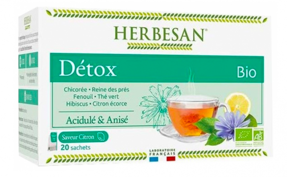 HERBESAN - Infusion bio détox 20 sachets