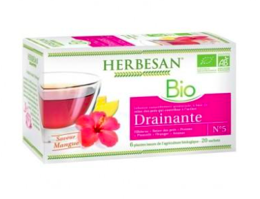 HERBESAN - Infusion drainante bio 20 sachets