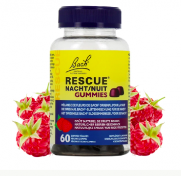 RESCUE - GUMMIES NUIT - Goût natural aux fruits rouges 60 gommes véganes