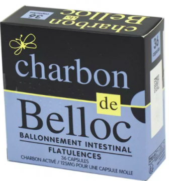 CHARBON -  Charbon de Belloc 125mg 36 capsules molles - petit modèle