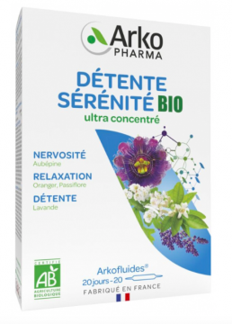 ARKOPHARMA - ARKOFLUIDES - Détente sérénité bio 20 ampoules