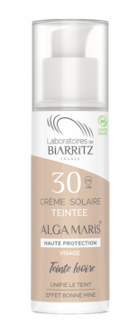 LDB ALGAMARIS - Alga Maris Crème Solaire Teintée Visage SPF30 Bio 50 ml - Teinte : Ivoire