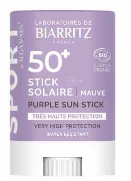 LDB ALGAMARIS - Alga Maris Sport Stick Solaire SPF50+ Bio 12 g - Teinte : Mauve